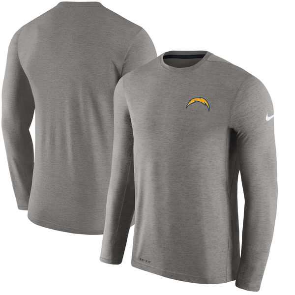 Men's San Diego Chargers Nike Charcoal Coaches Long Sleeve Performance T-Shirt,We sell and wholesale Men's San Diego Chargers Nike Charcoal Coaches Long Sleeve Performance T-Shirt on line form chian!